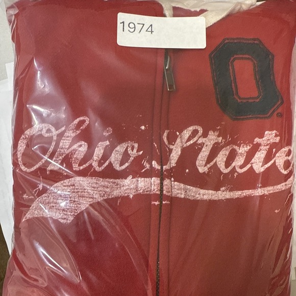 JACKET SWEATSHIRT Ohio State Buckeyes Team Red Zip Logo BLUE 84 WOMEN MEDIUM - Picture 9 of 9